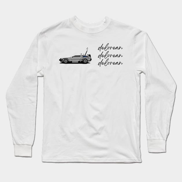 Delorean Delorean Delorean Long Sleeve T-Shirt by simpledesigns